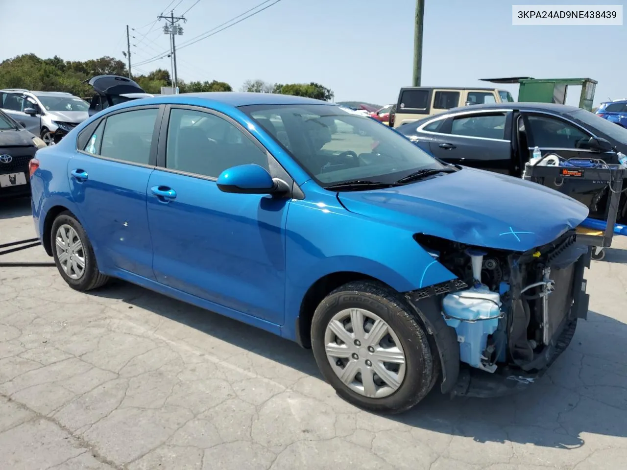 3KPA24AD9NE438439 2022 Kia Rio Lx