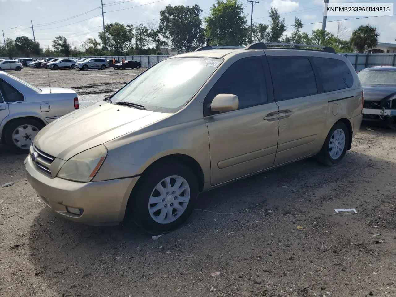 2006 Kia Sedona Ex VIN: KNDMB233966049815 Lot: 70535444