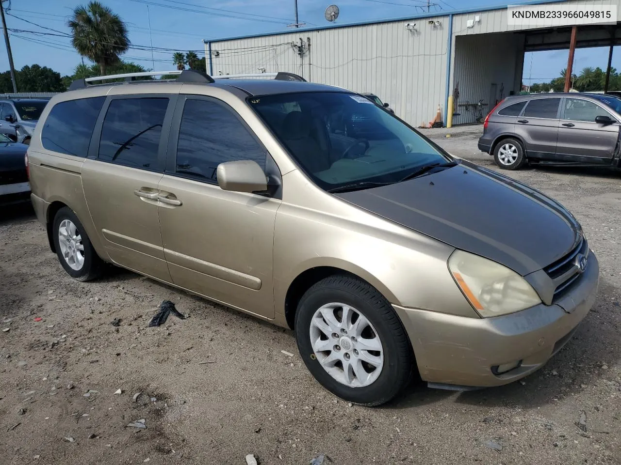 2006 Kia Sedona Ex VIN: KNDMB233966049815 Lot: 70535444