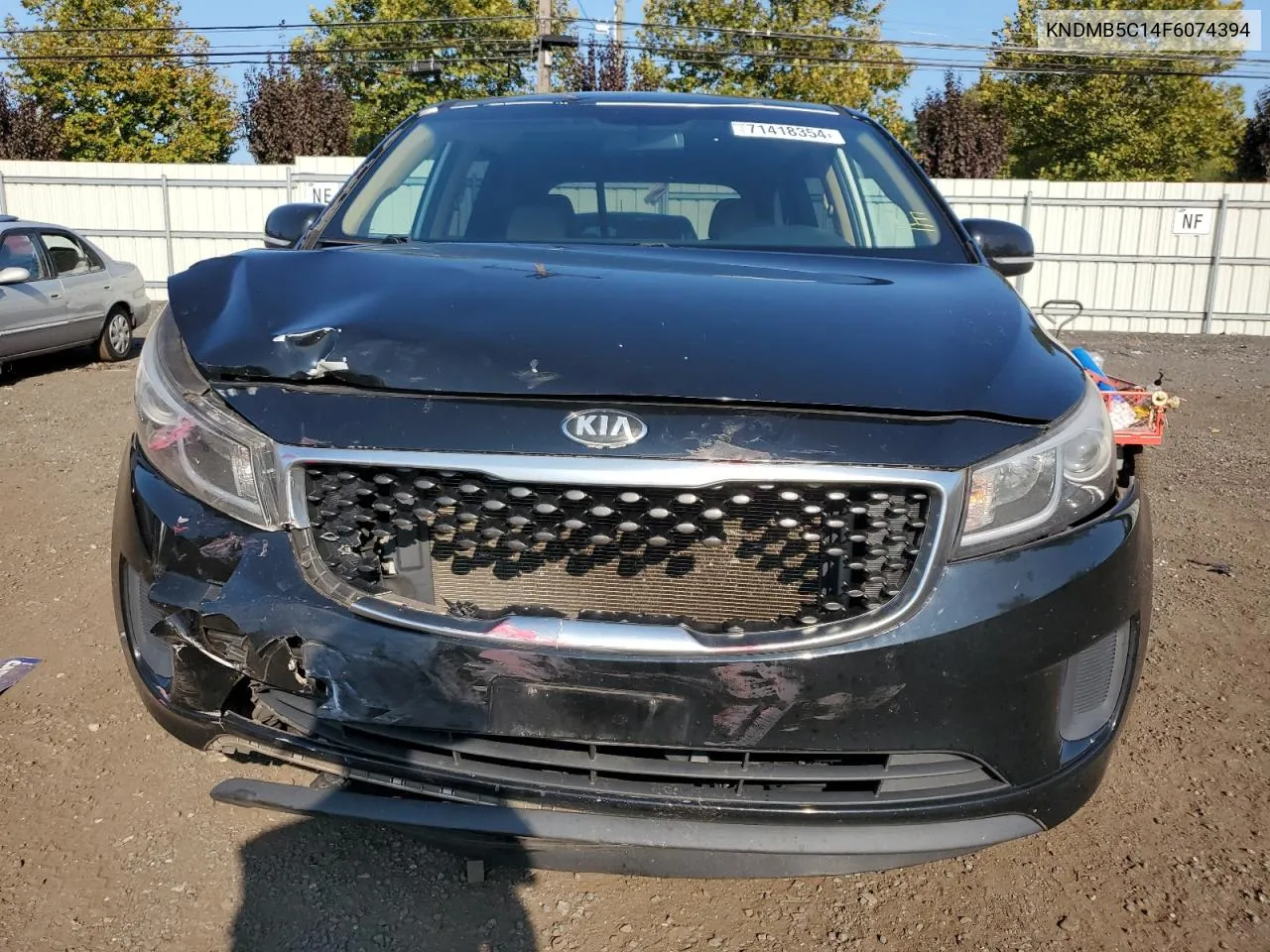 2015 Kia Sedona Lx VIN: KNDMB5C14F6074394 Lot: 71418354