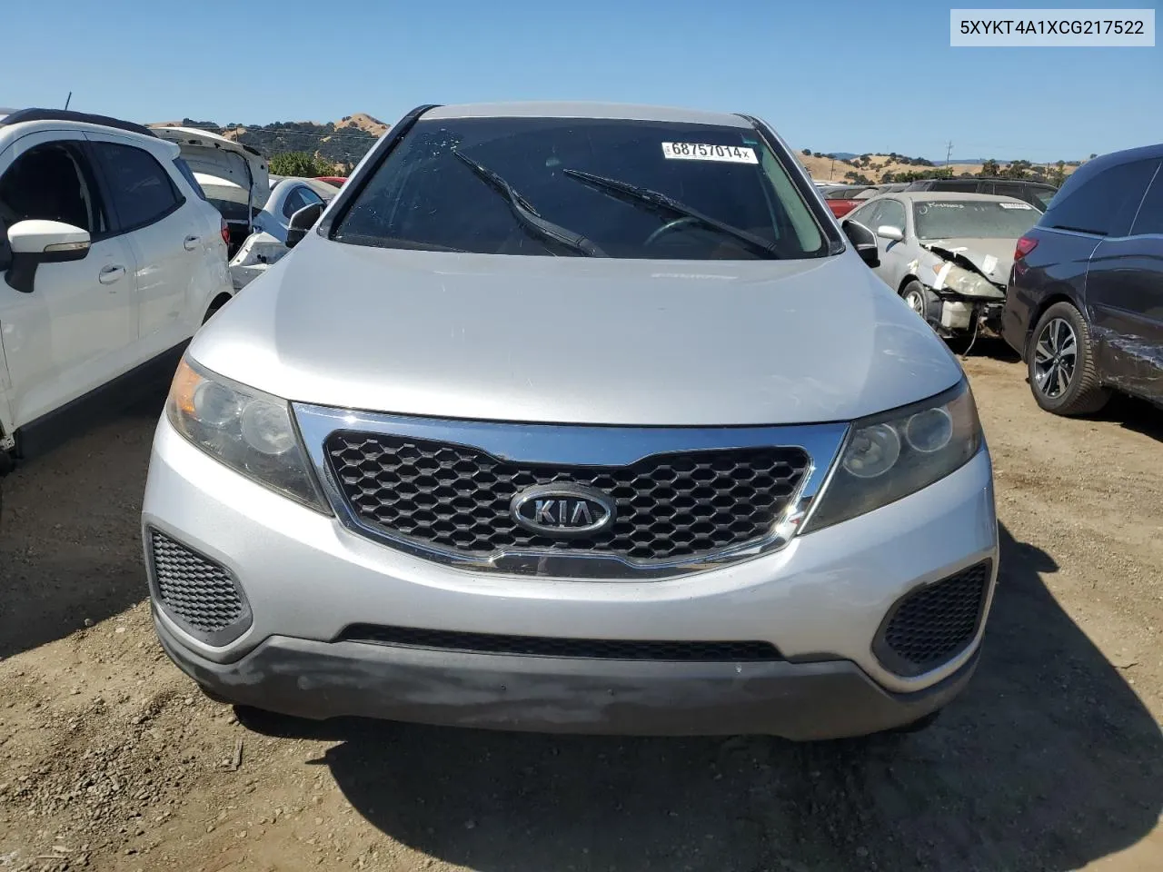 2012 Kia Sorento Base VIN: 5XYKT4A1XCG217522 Lot: 68757014