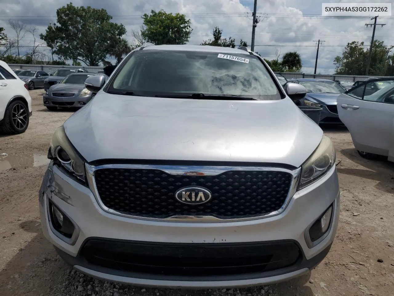 2016 Kia Sorento Ex VIN: 5XYPH4A53GG172262 Lot: 71157654