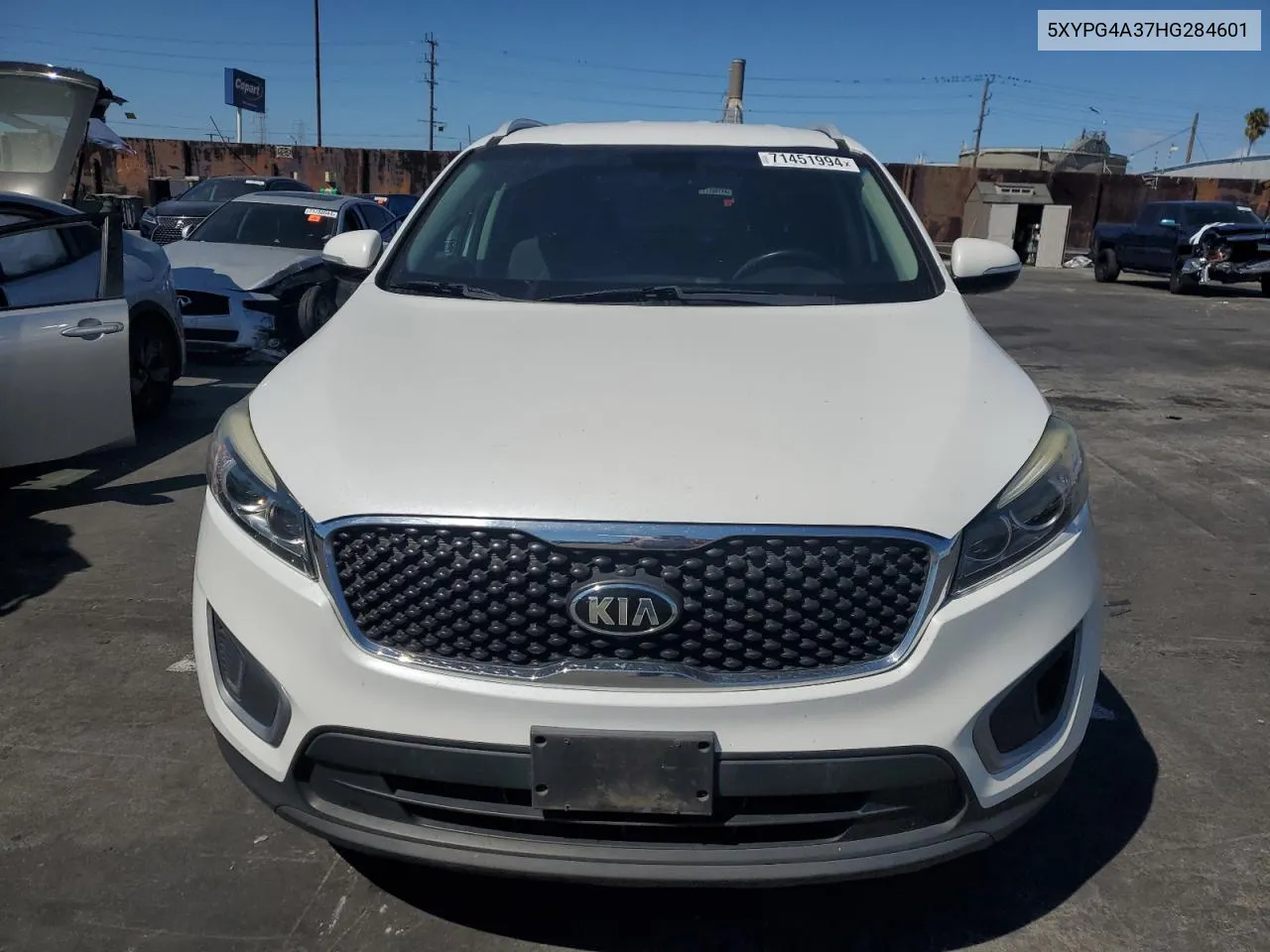 2017 Kia Sorento Lx VIN: 5XYPG4A37HG284601 Lot: 71451994