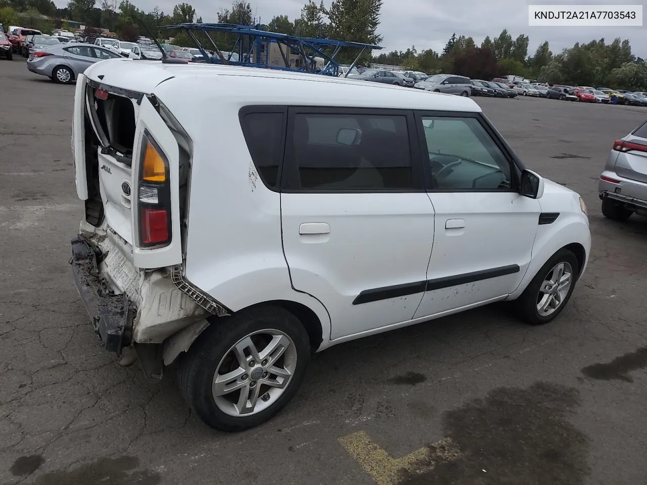 2010 Kia Soul + VIN: KNDJT2A21A7703543 Lot: 72078404