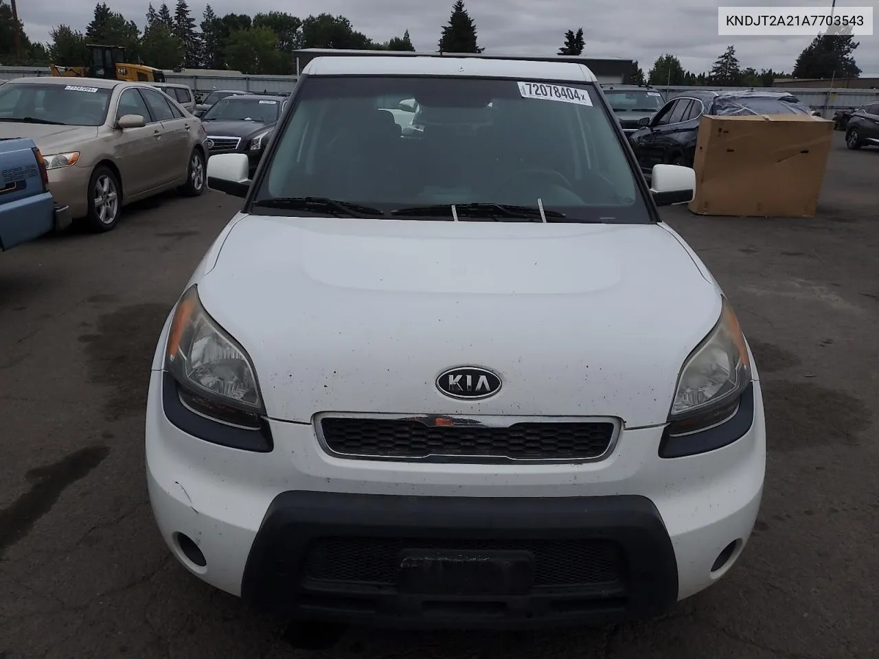 2010 Kia Soul + VIN: KNDJT2A21A7703543 Lot: 72078404