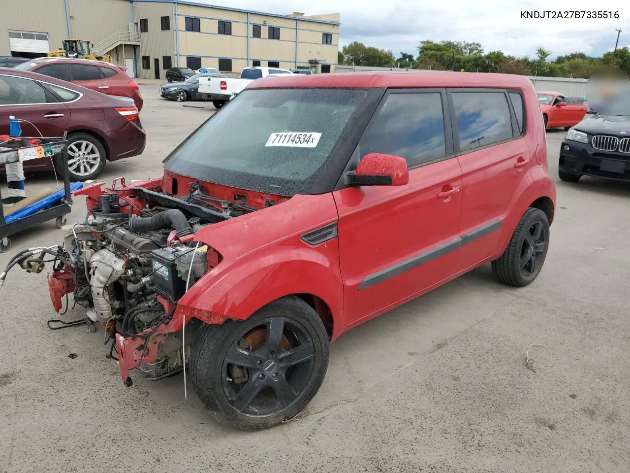 2011 Kia Soul + VIN: KNDJT2A27B7335516 Lot: 71114534