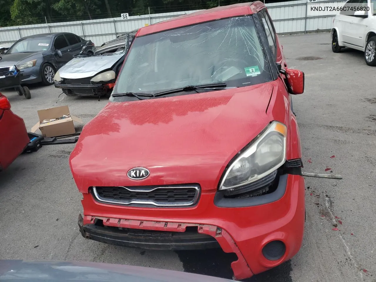 2012 Kia Soul + VIN: KNDJT2A66C7456820 Lot: 64496564