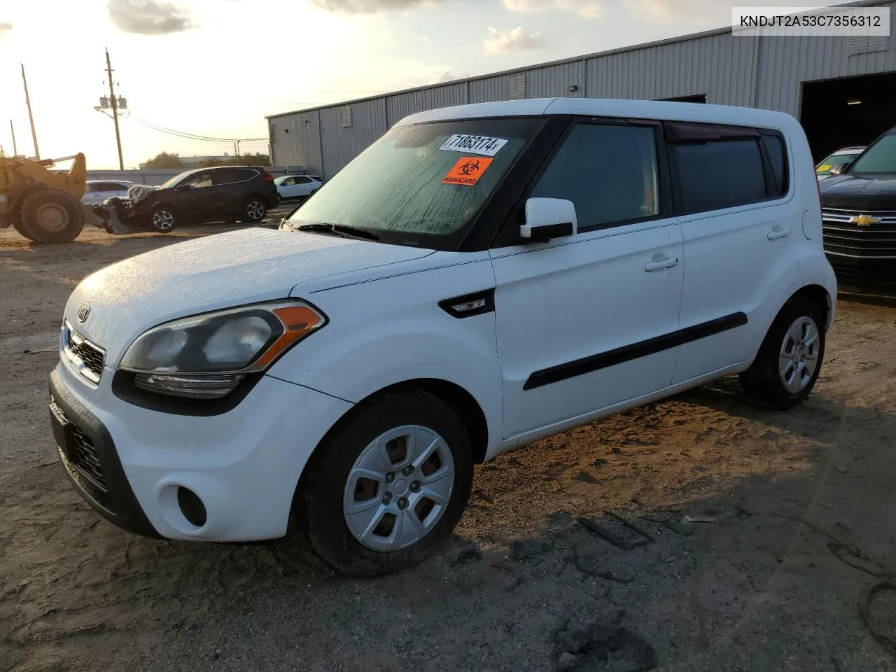 2012 Kia Soul VIN: KNDJT2A53C7356312 Lot: 71863174