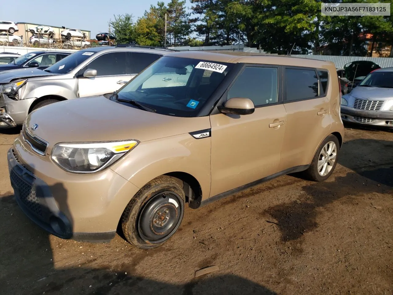 2015 Kia Soul + VIN: KNDJP3A56F7183125 Lot: 68664924