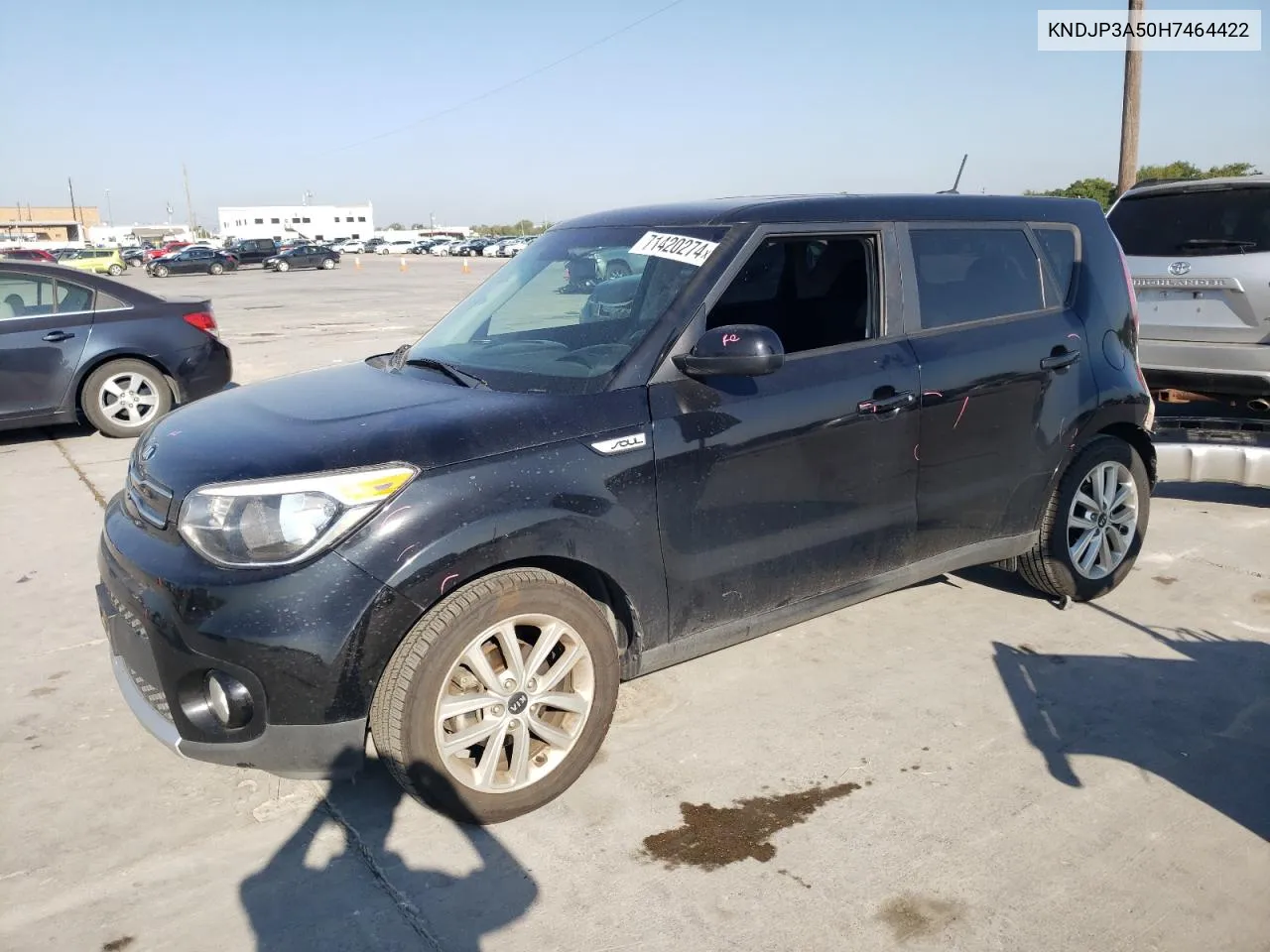 2017 Kia Soul + VIN: KNDJP3A50H7464422 Lot: 71420274