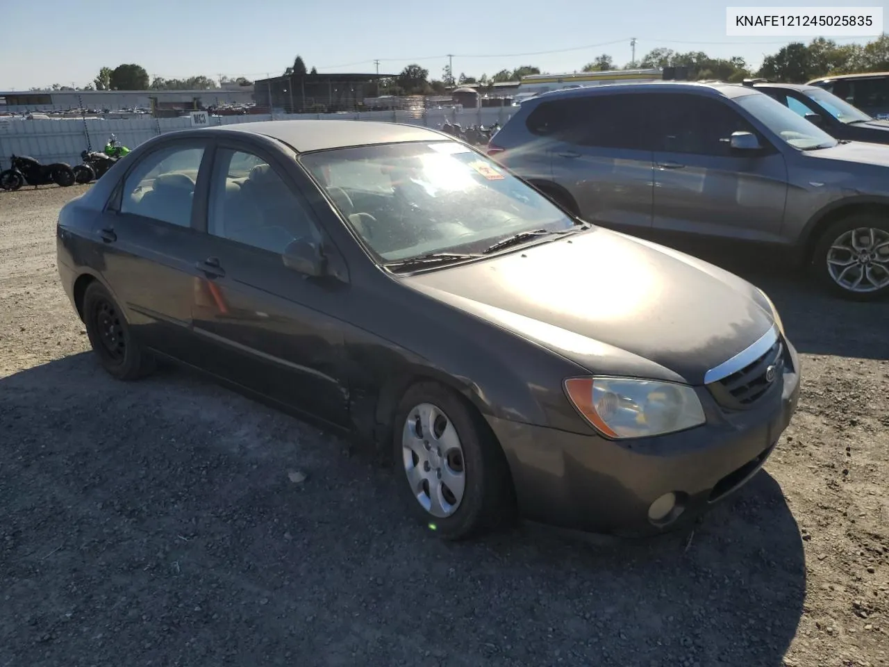 2004 Kia Spectra Lx VIN: KNAFE121245025835 Lot: 68126384