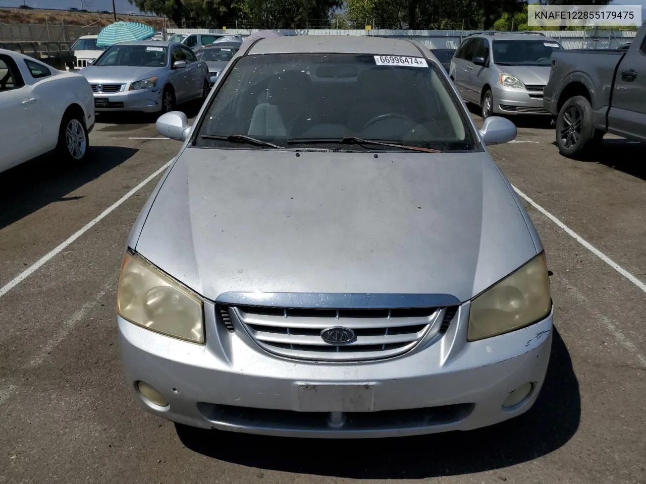 2005 Kia Spectra Lx VIN: KNAFE122855179475 Lot: 66996474