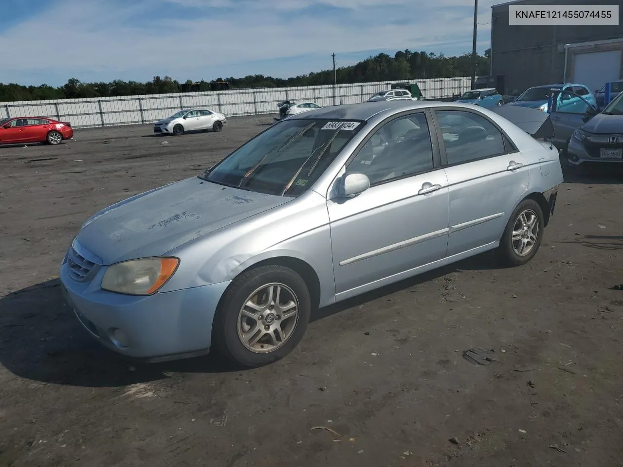 2005 Kia Spectra Lx VIN: KNAFE121455074455 Lot: 69837034