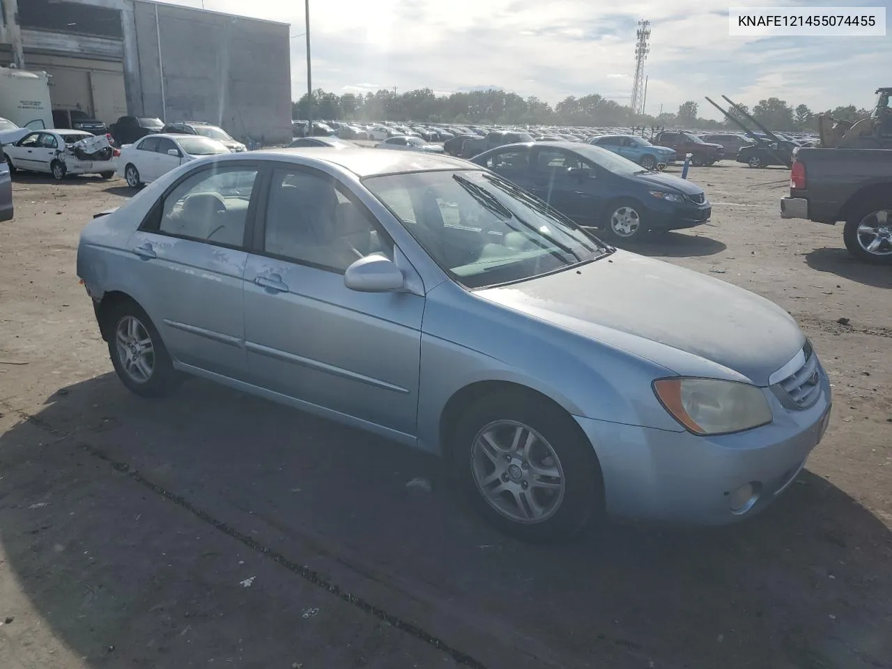 2005 Kia Spectra Lx VIN: KNAFE121455074455 Lot: 69837034