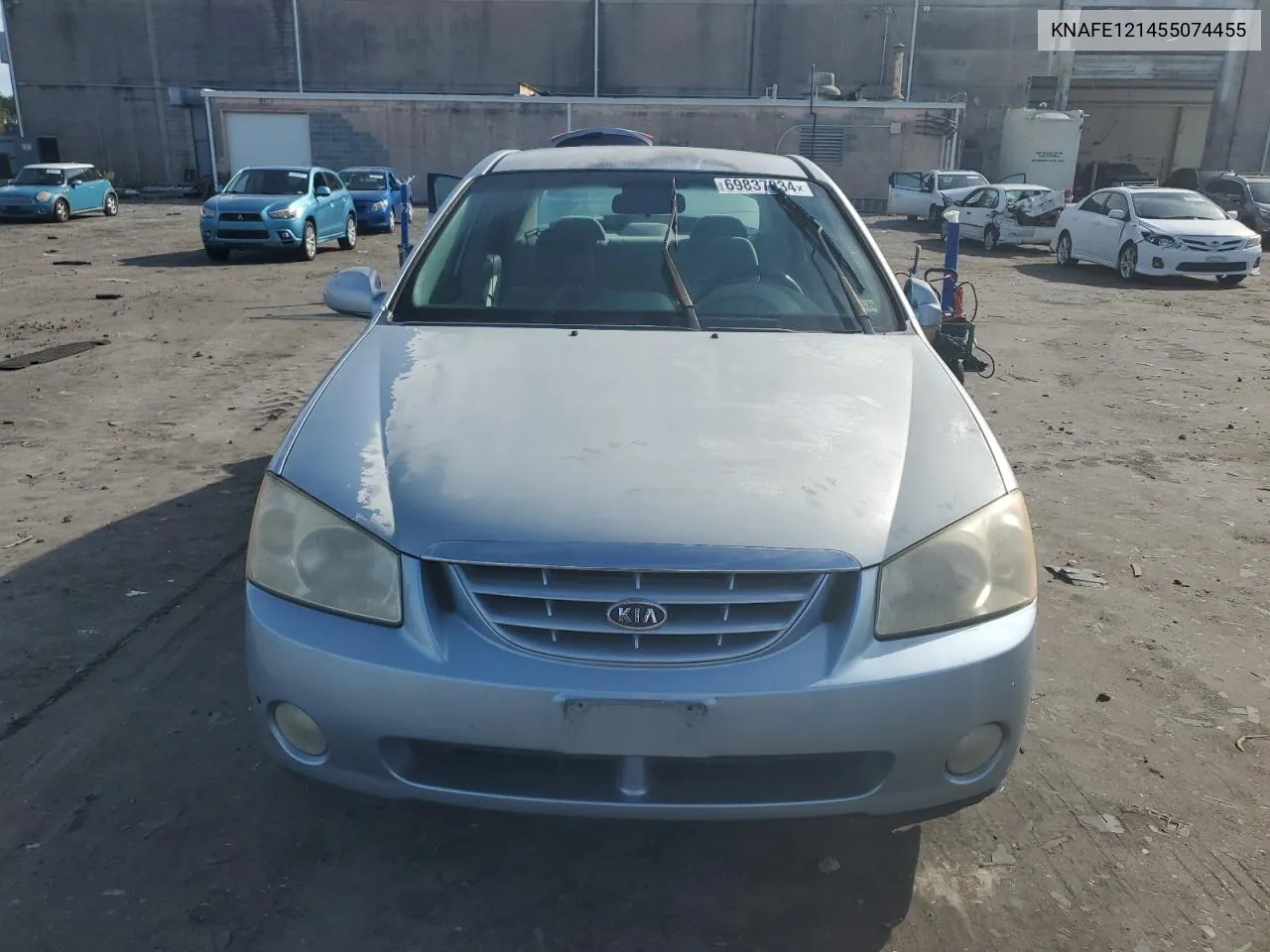 2005 Kia Spectra Lx VIN: KNAFE121455074455 Lot: 69837034