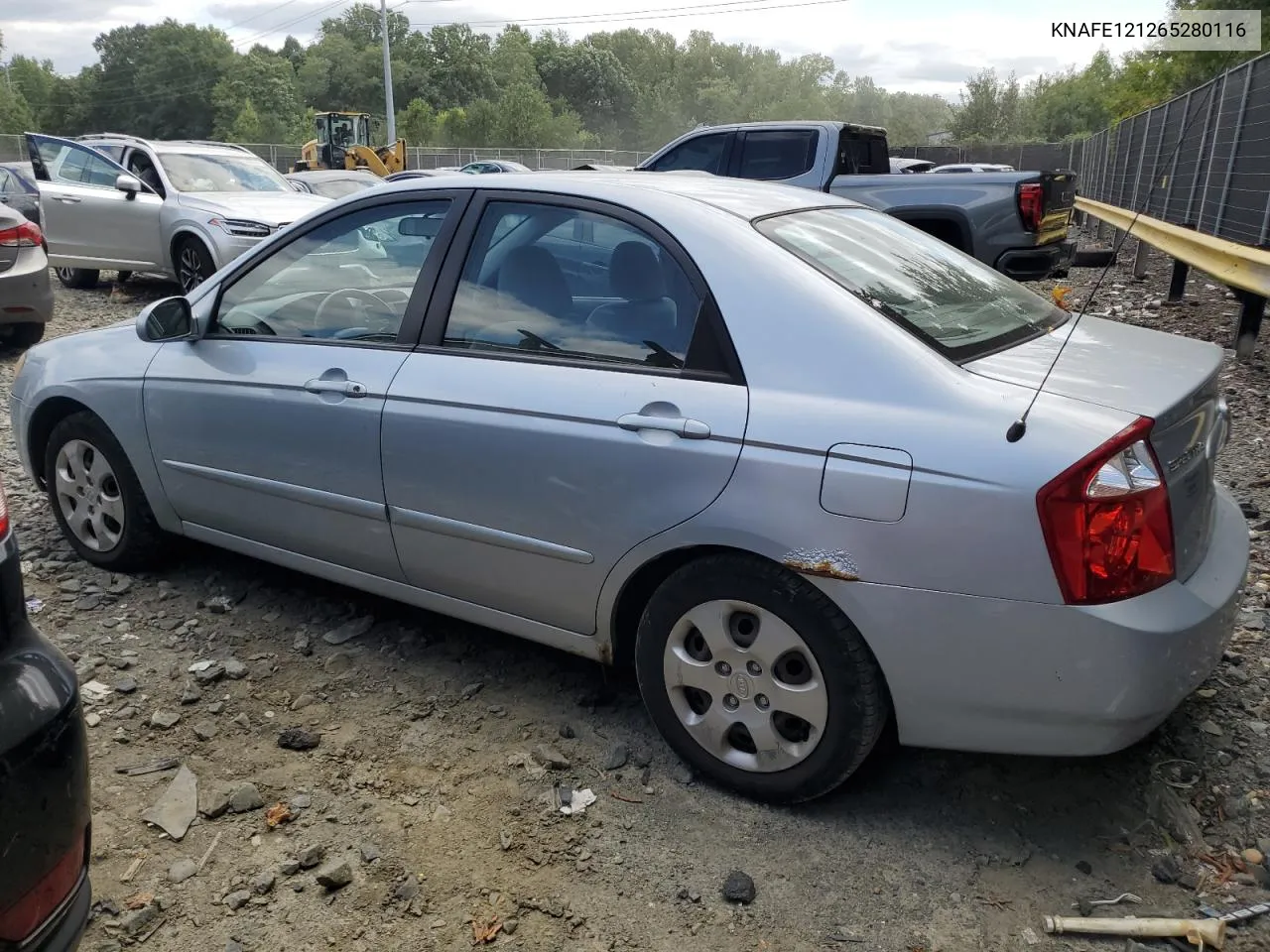 2006 Kia Spectra Lx VIN: KNAFE121265280116 Lot: 68169404