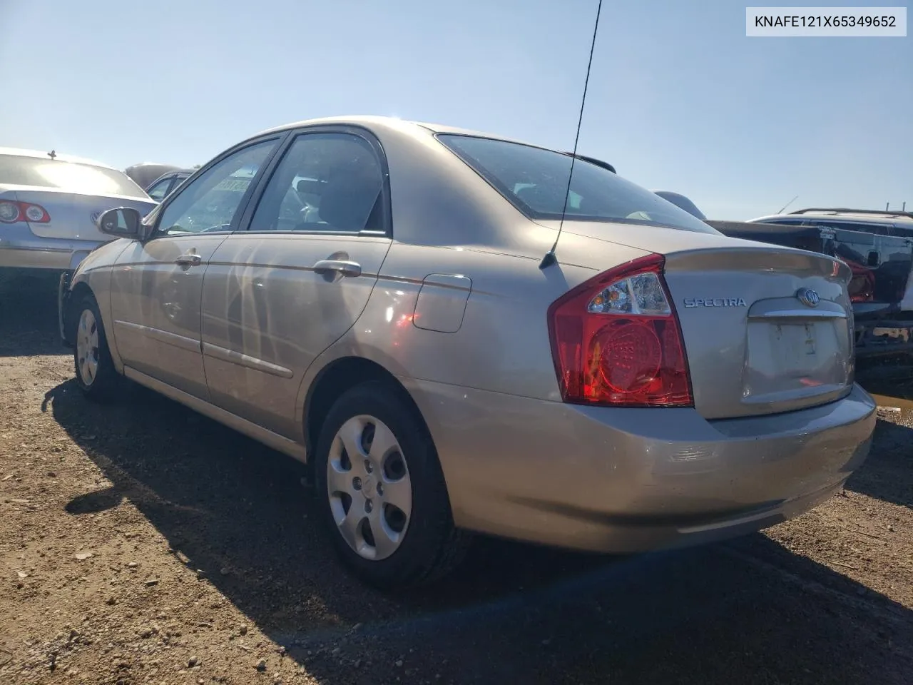 2006 Kia Spectra Lx VIN: KNAFE121X65349652 Lot: 69518654