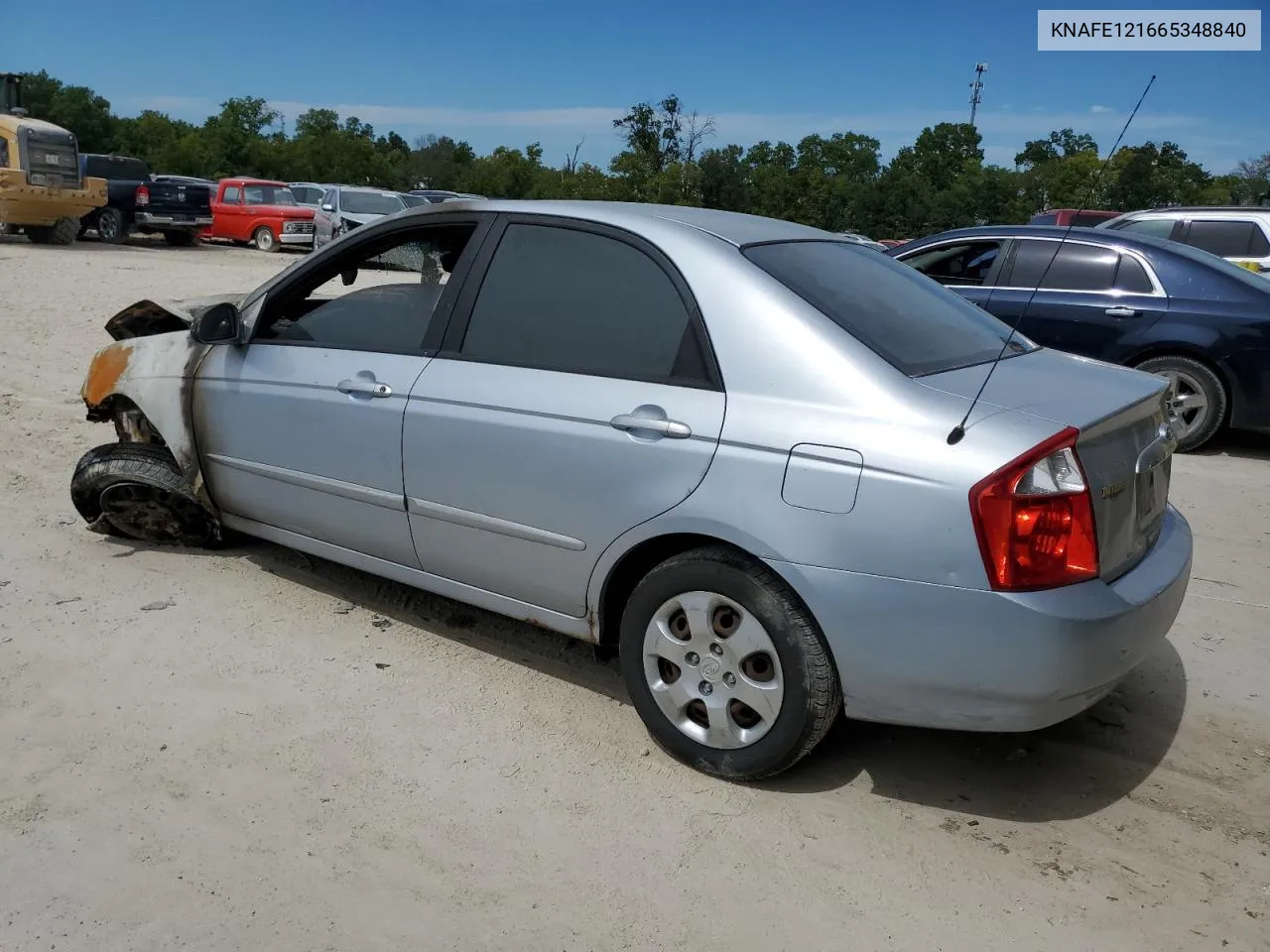 2006 Kia Spectra Lx VIN: KNAFE121665348840 Lot: 69798184