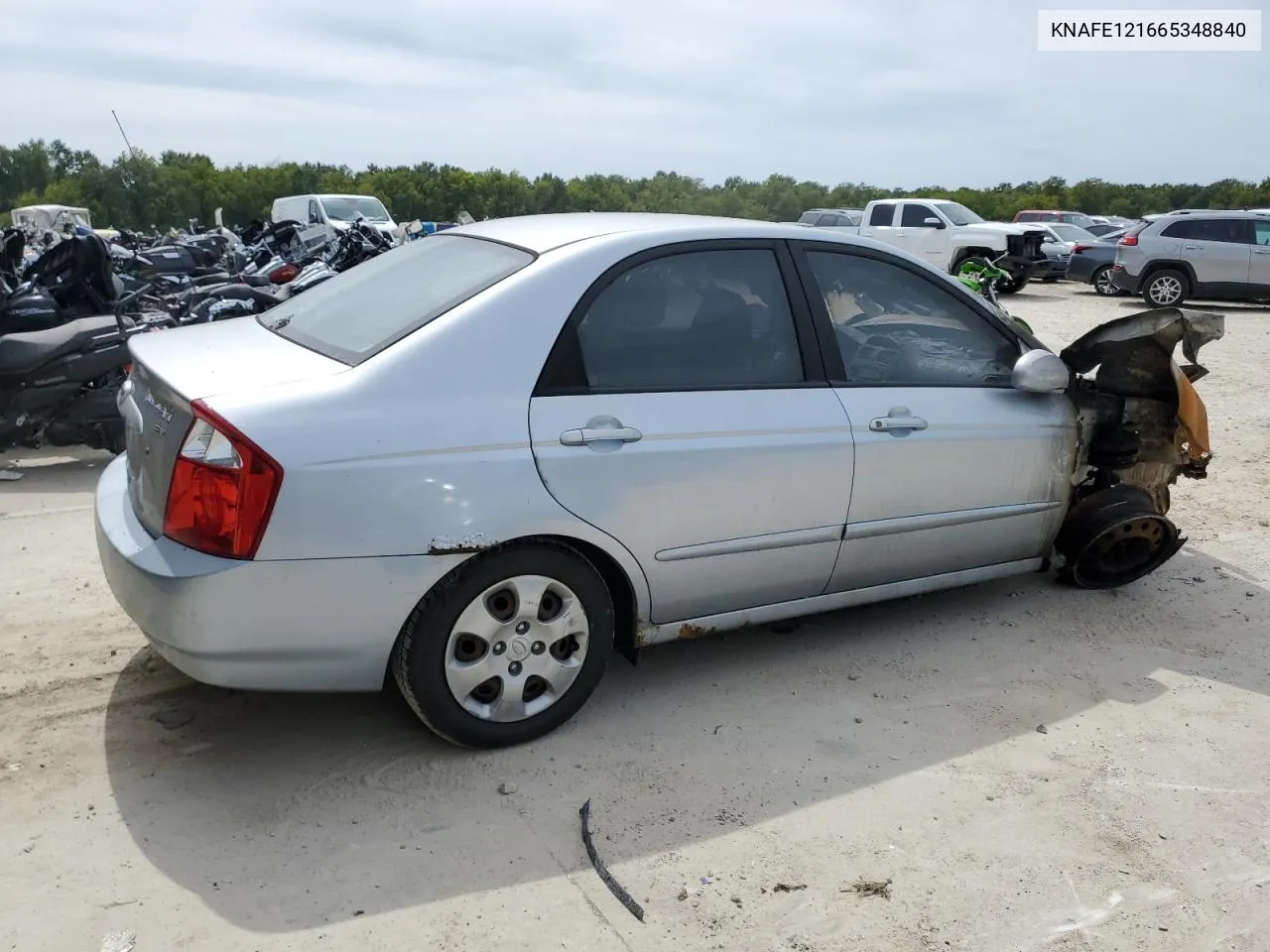 2006 Kia Spectra Lx VIN: KNAFE121665348840 Lot: 69798184