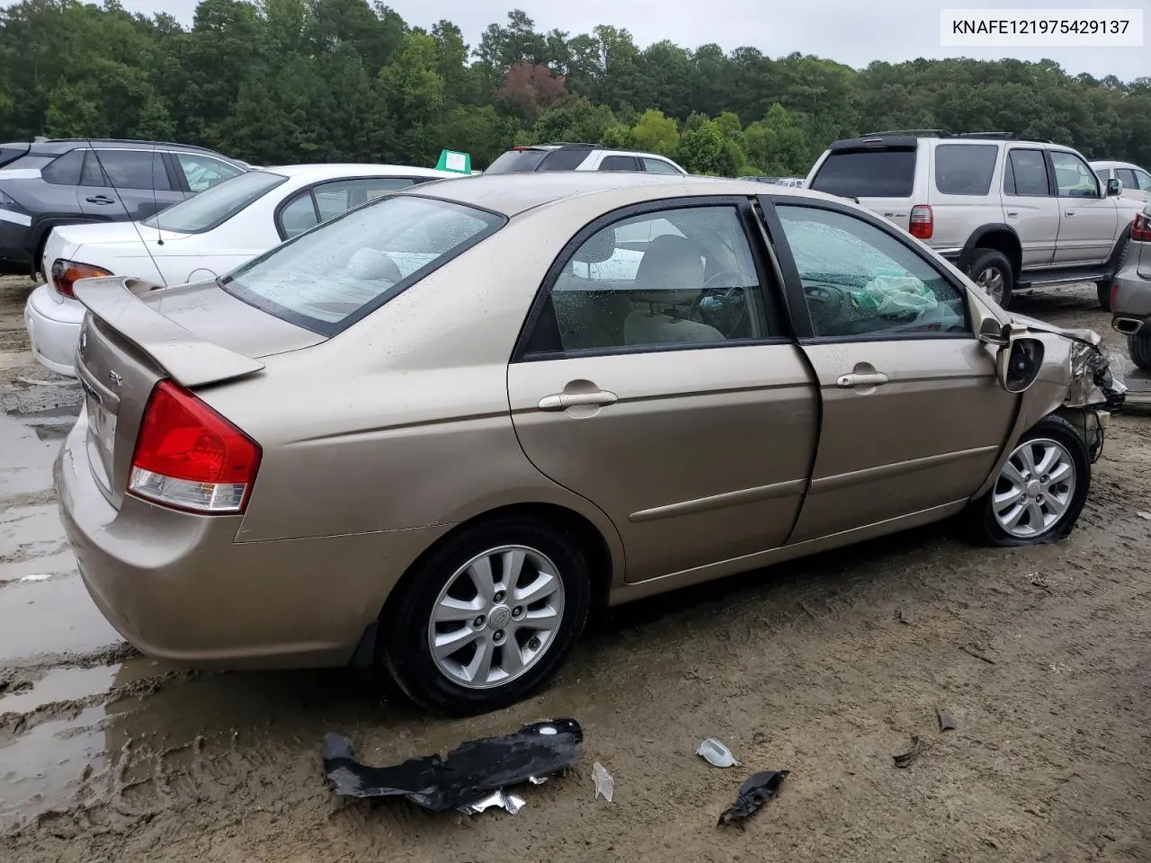 2007 Kia Spectra Ex VIN: KNAFE121975429137 Lot: 69329174