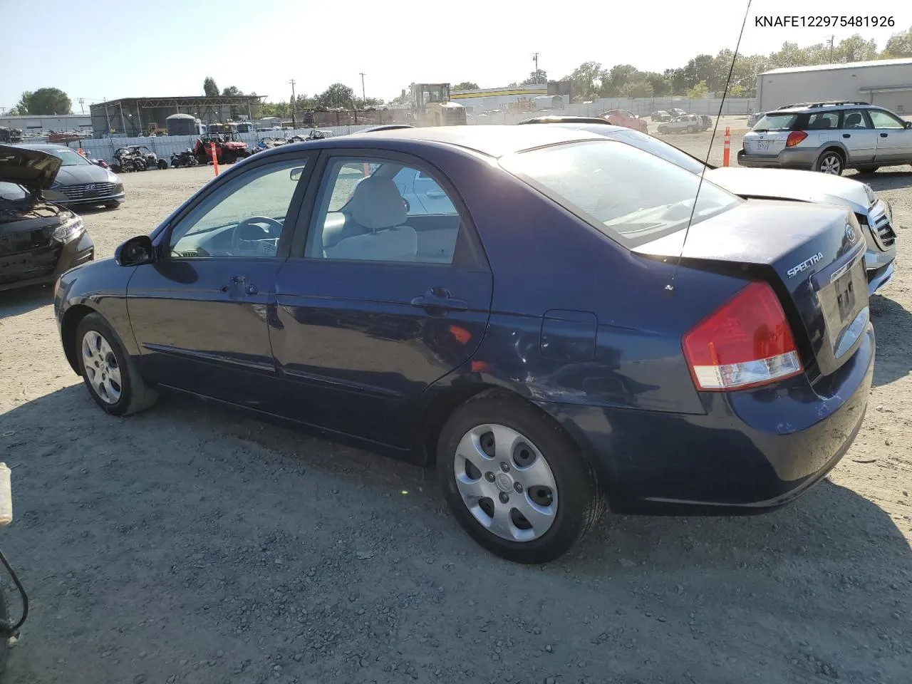 2007 Kia Spectra Ex VIN: KNAFE122975481926 Lot: 69708534