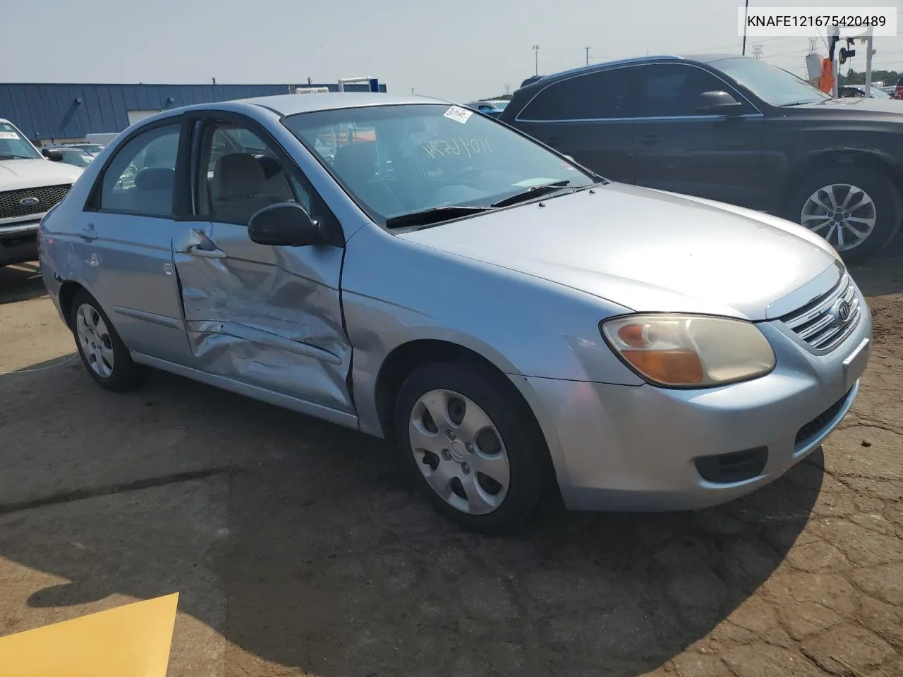 2007 Kia Spectra Ex VIN: KNAFE121675420489 Lot: 71046574