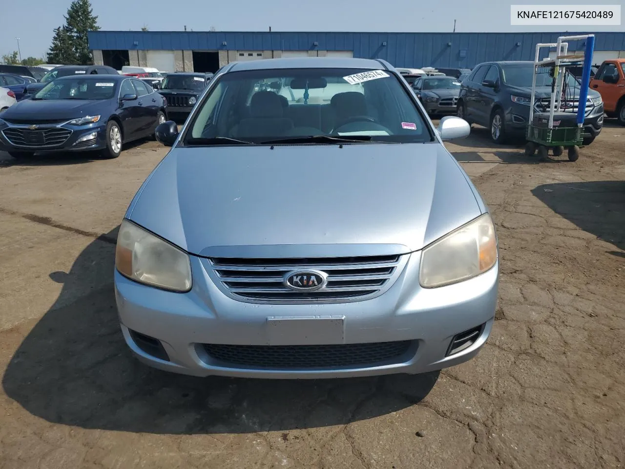 2007 Kia Spectra Ex VIN: KNAFE121675420489 Lot: 71046574