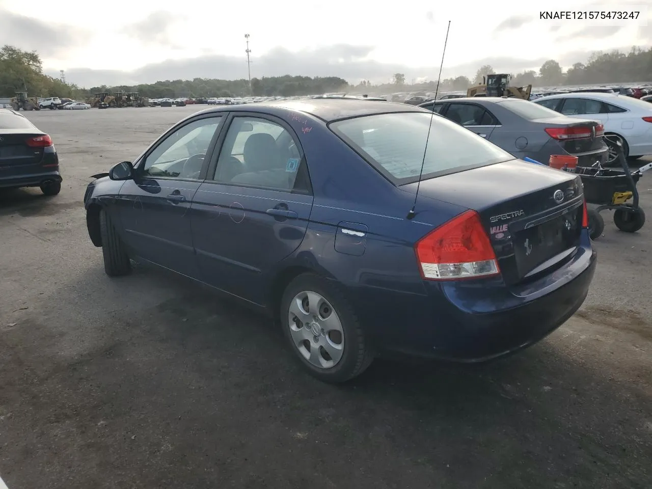 2007 Kia Spectra Ex VIN: KNAFE121575473247 Lot: 71253654