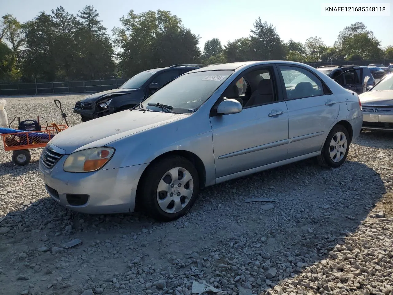 2008 Kia Spectra Ex VIN: KNAFE121685548118 Lot: 68773184