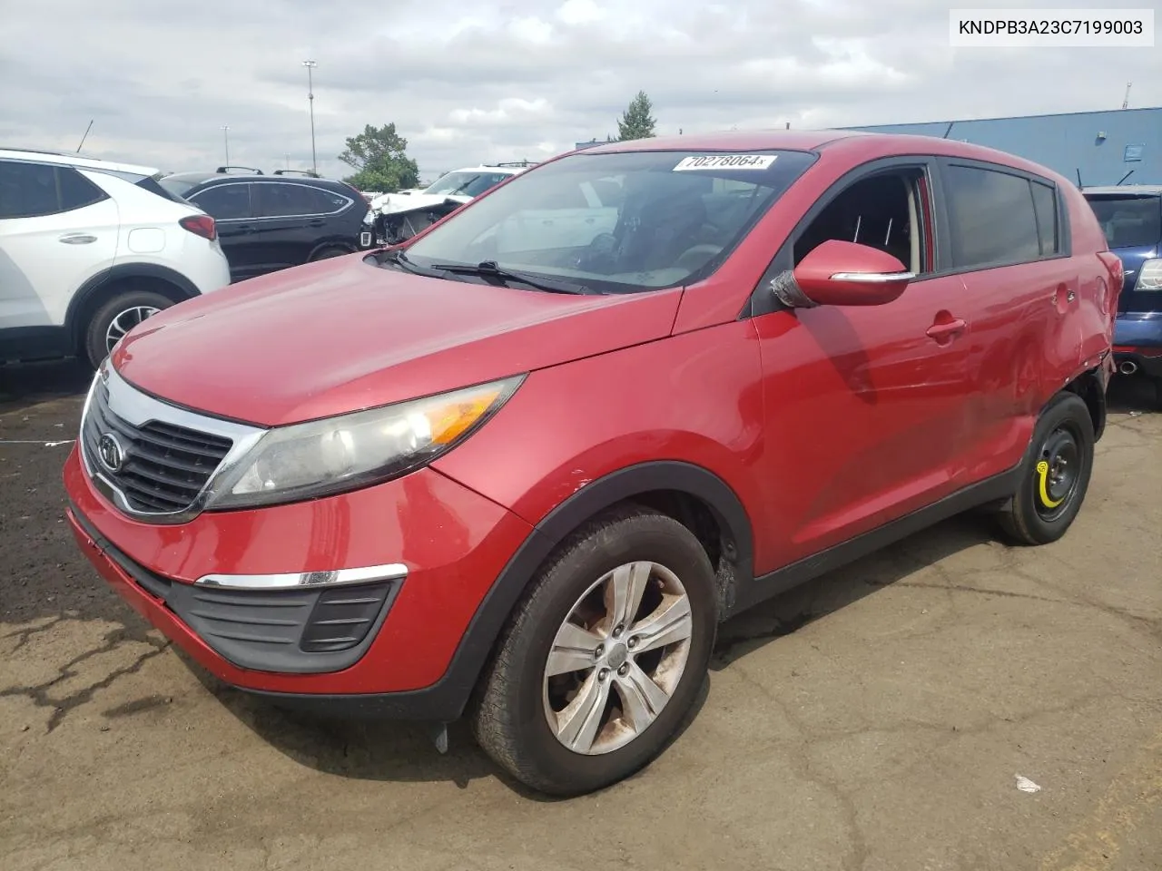 2012 Kia Sportage Base VIN: KNDPB3A23C7199003 Lot: 70278064