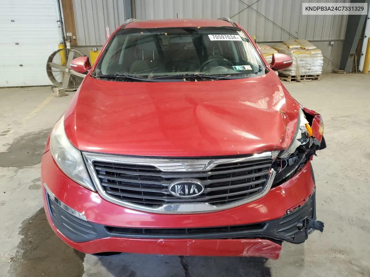 2012 Kia Sportage Base VIN: KNDPB3A24C7331329 Lot: 70597634