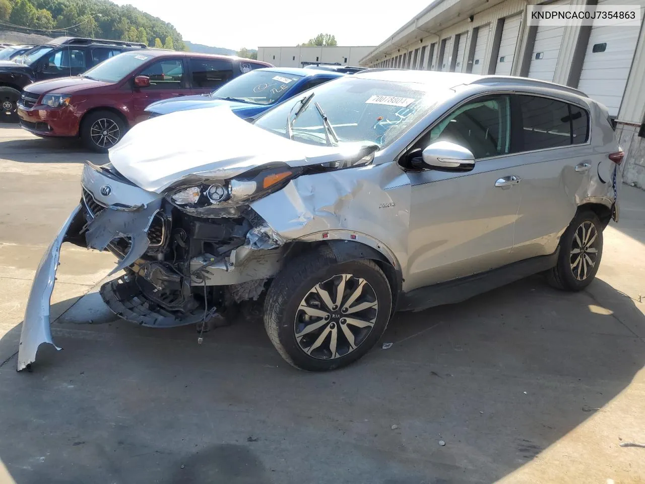 KNDPNCAC0J7354863 2018 Kia Sportage Ex