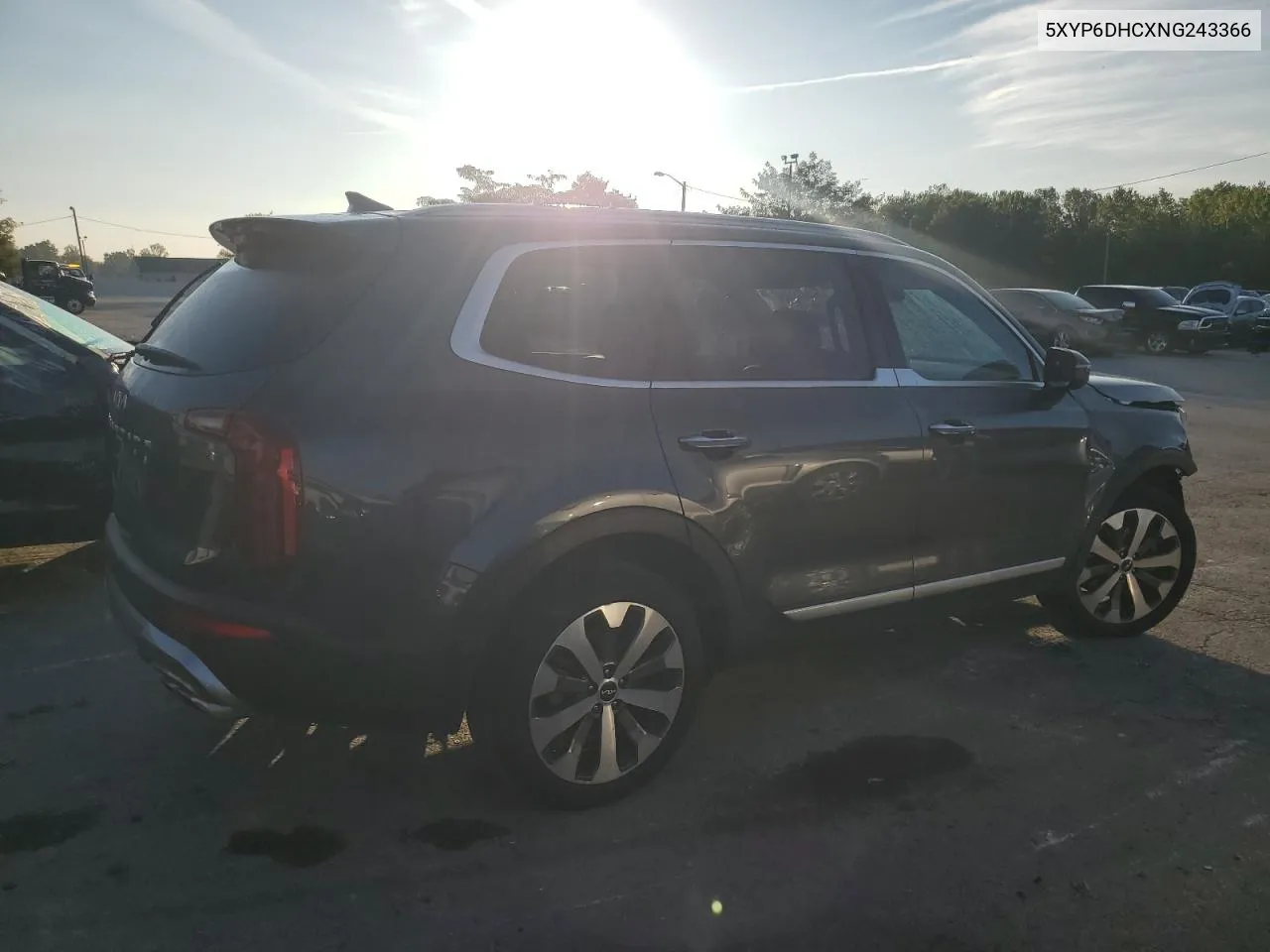 2022 Kia Telluride S VIN: 5XYP6DHCXNG243366 Lot: 68187244