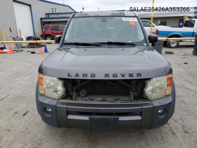 SALAE25426A353266 2006 Land Rover Lr3 Se