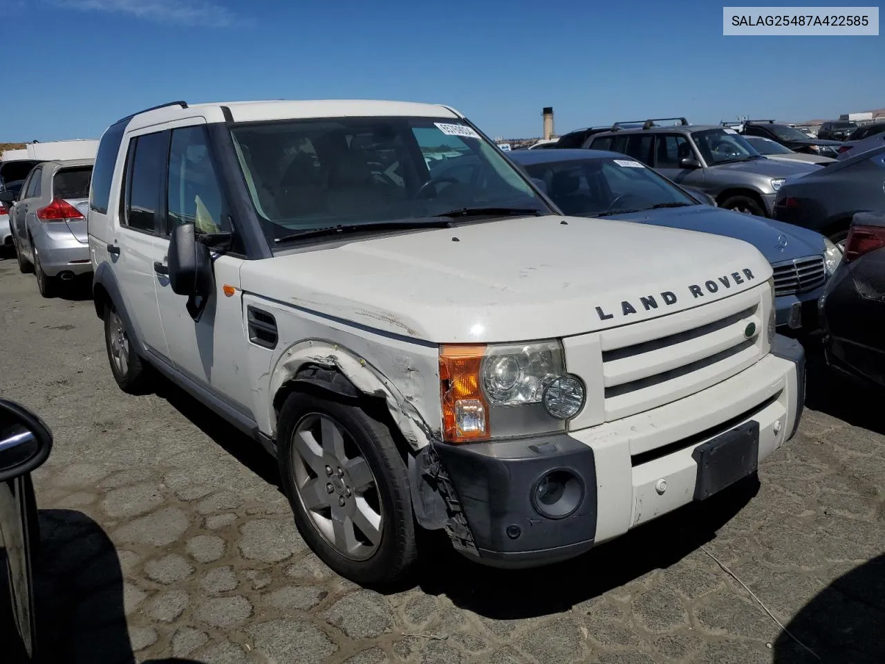 SALAG25487A422585 2007 Land Rover Lr3 Hse