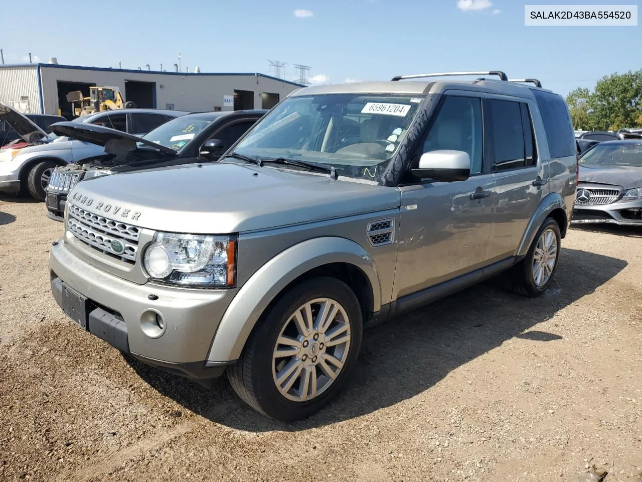 2011 Land Rover Lr4 Hse Luxury VIN: SALAK2D43BA554520 Lot: 65961204