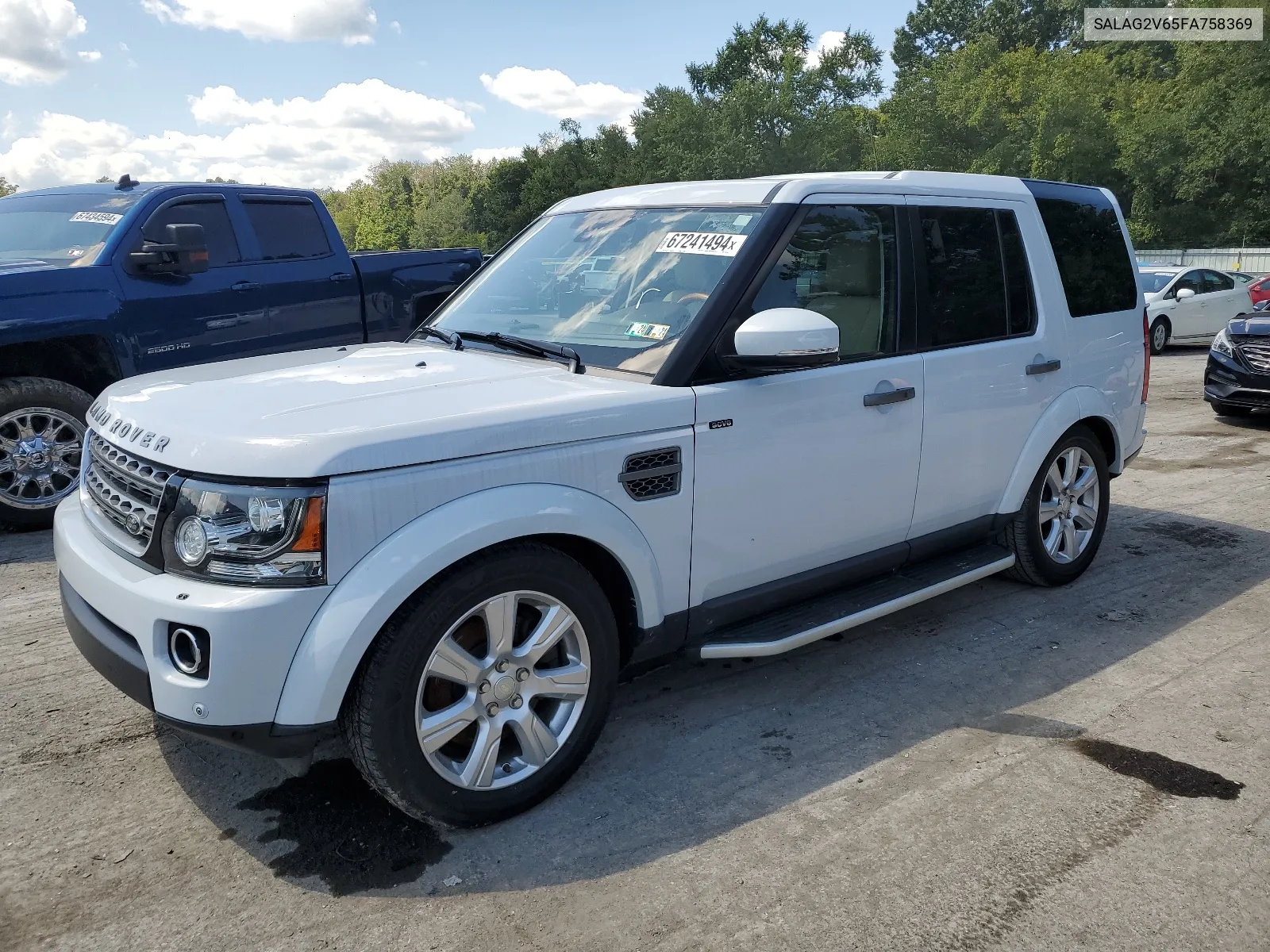 2015 Land Rover Lr4 Hse VIN: SALAG2V65FA758369 Lot: 67241494