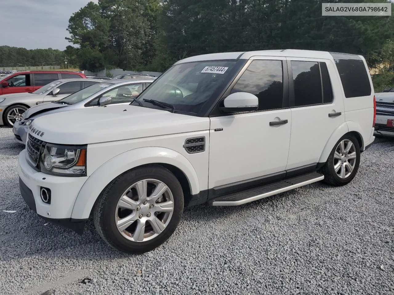 2016 Land Rover Lr4 Hse VIN: SALAG2V68GA798642 Lot: 67457444