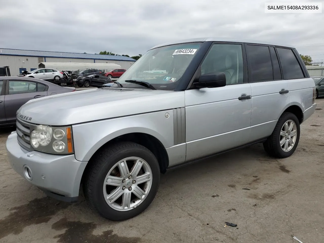 2008 Land Rover Range Rover Hse VIN: SALME15408A293336 Lot: 69643234