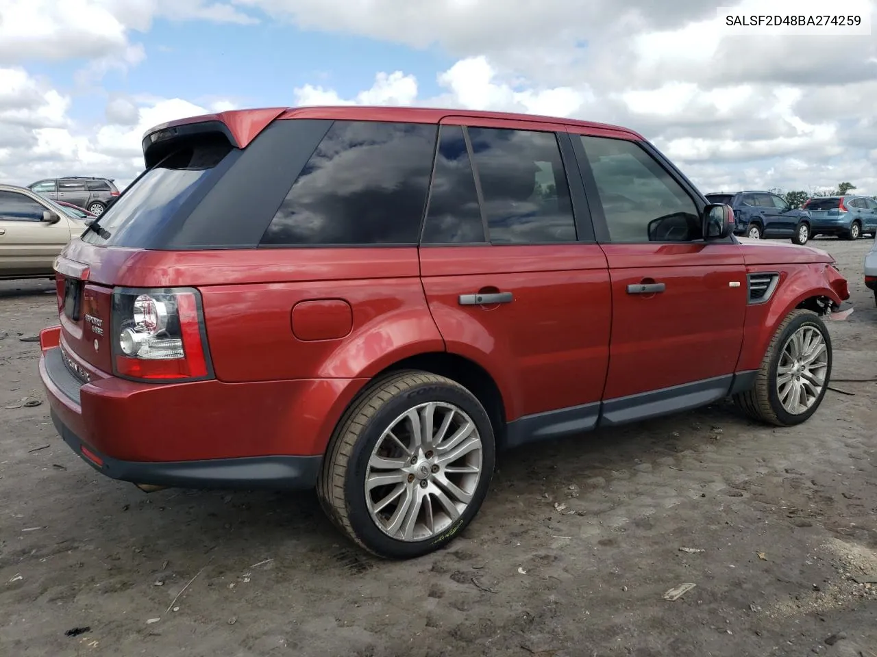 2011 Land Rover Range Rover Sport Hse VIN: SALSF2D48BA274259 Lot: 70342214