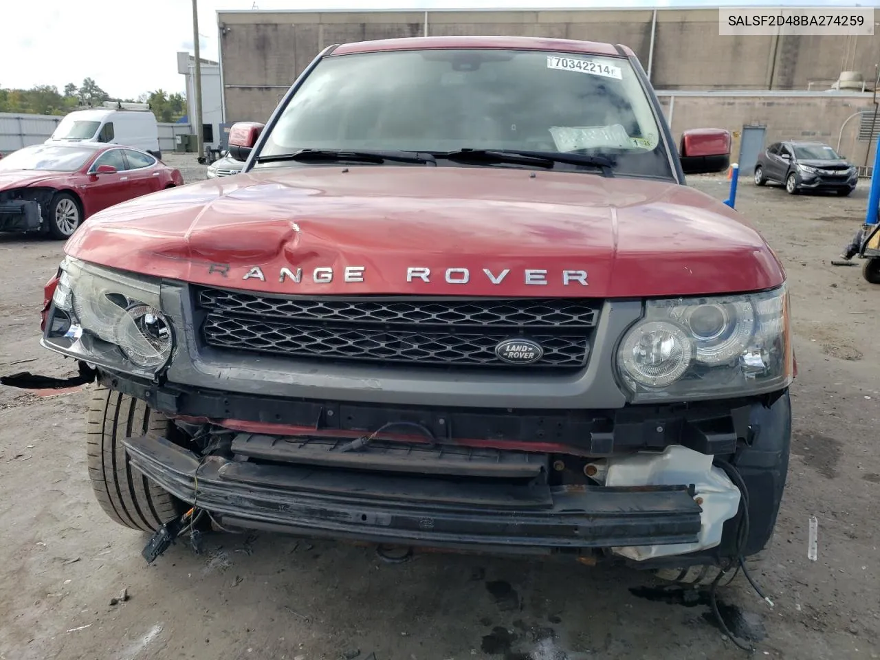 2011 Land Rover Range Rover Sport Hse VIN: SALSF2D48BA274259 Lot: 70342214