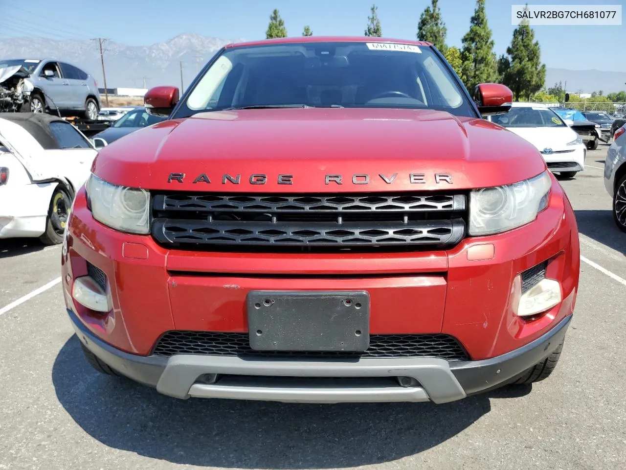 2012 Land Rover Range Rover Evoque Pure Premium VIN: SALVR2BG7CH681077 Lot: 69477574