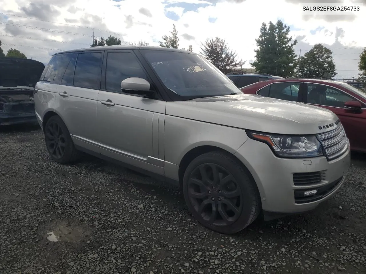 2016 Land Rover Range Rover Supercharged VIN: SALGS2EF8GA254733 Lot: 70765084