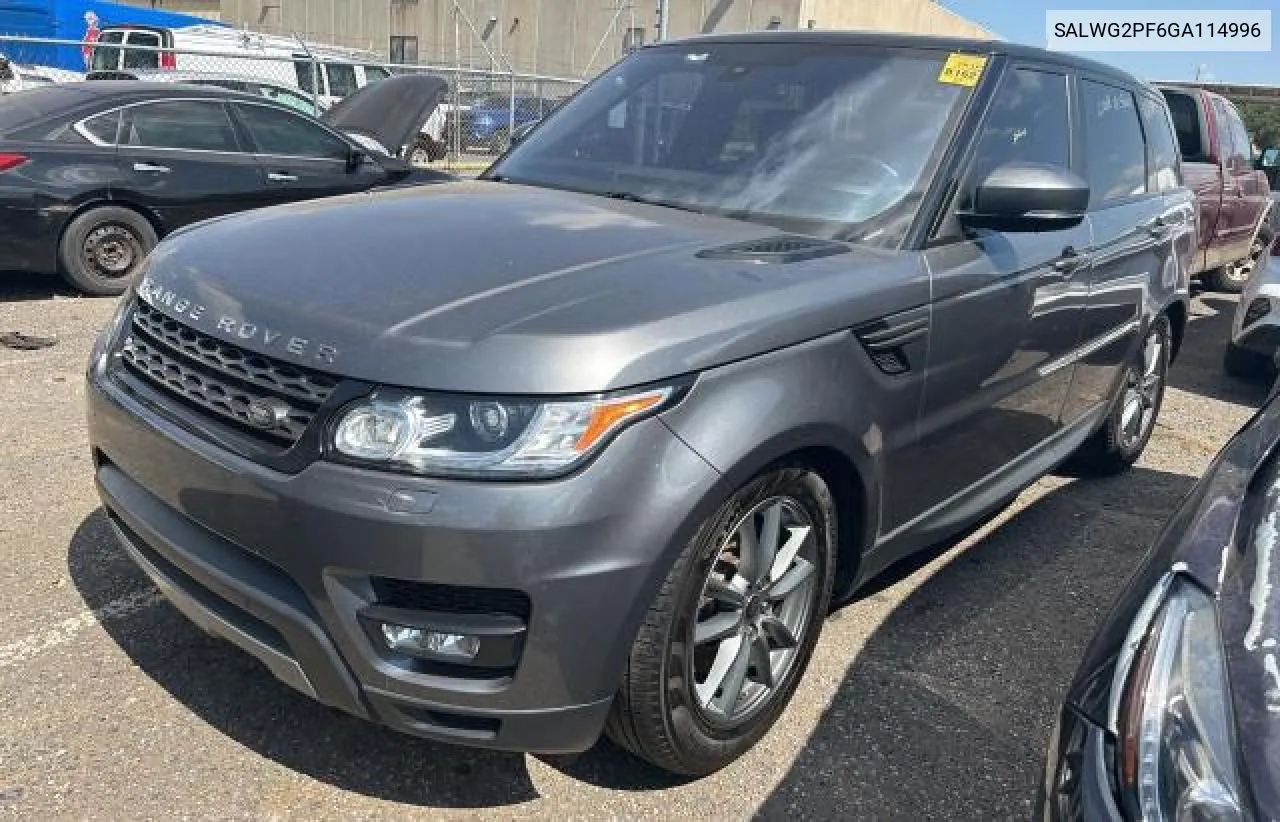 2016 Land Rover Range Rover Sport Se VIN: SALWG2PF6GA114996 Lot: 72419854