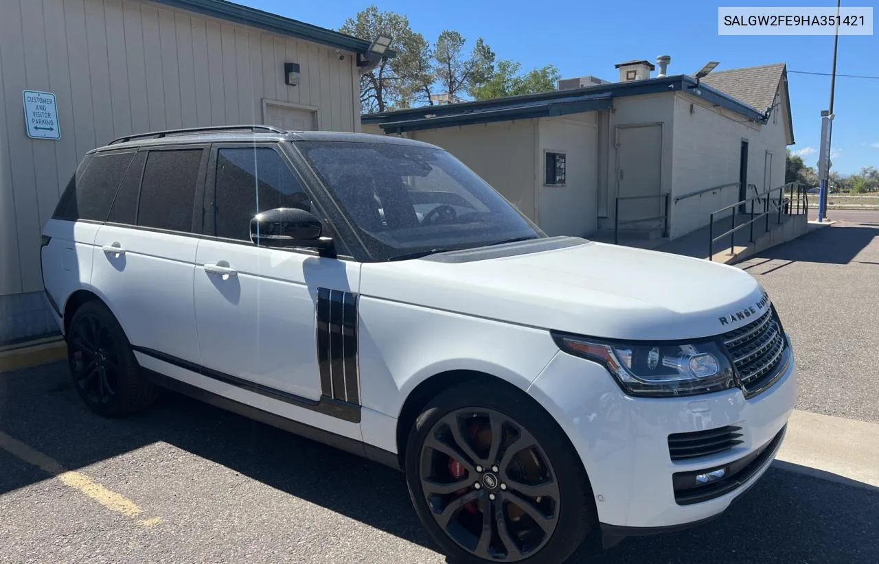 2017 Land Rover Range Rover Sv Autobiography VIN: SALGW2FE9HA351421 Lot: 72602724