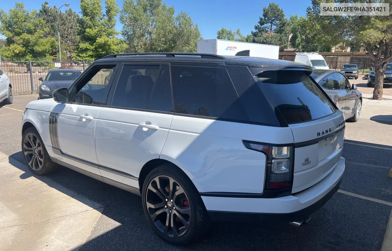 2017 Land Rover Range Rover Sv Autobiography VIN: SALGW2FE9HA351421 Lot: 72602724