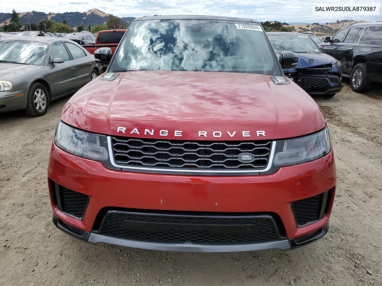 2020 Land Rover Range Rover Sport Hse VIN: SALWR2SU0LA879387 Lot: 71826924