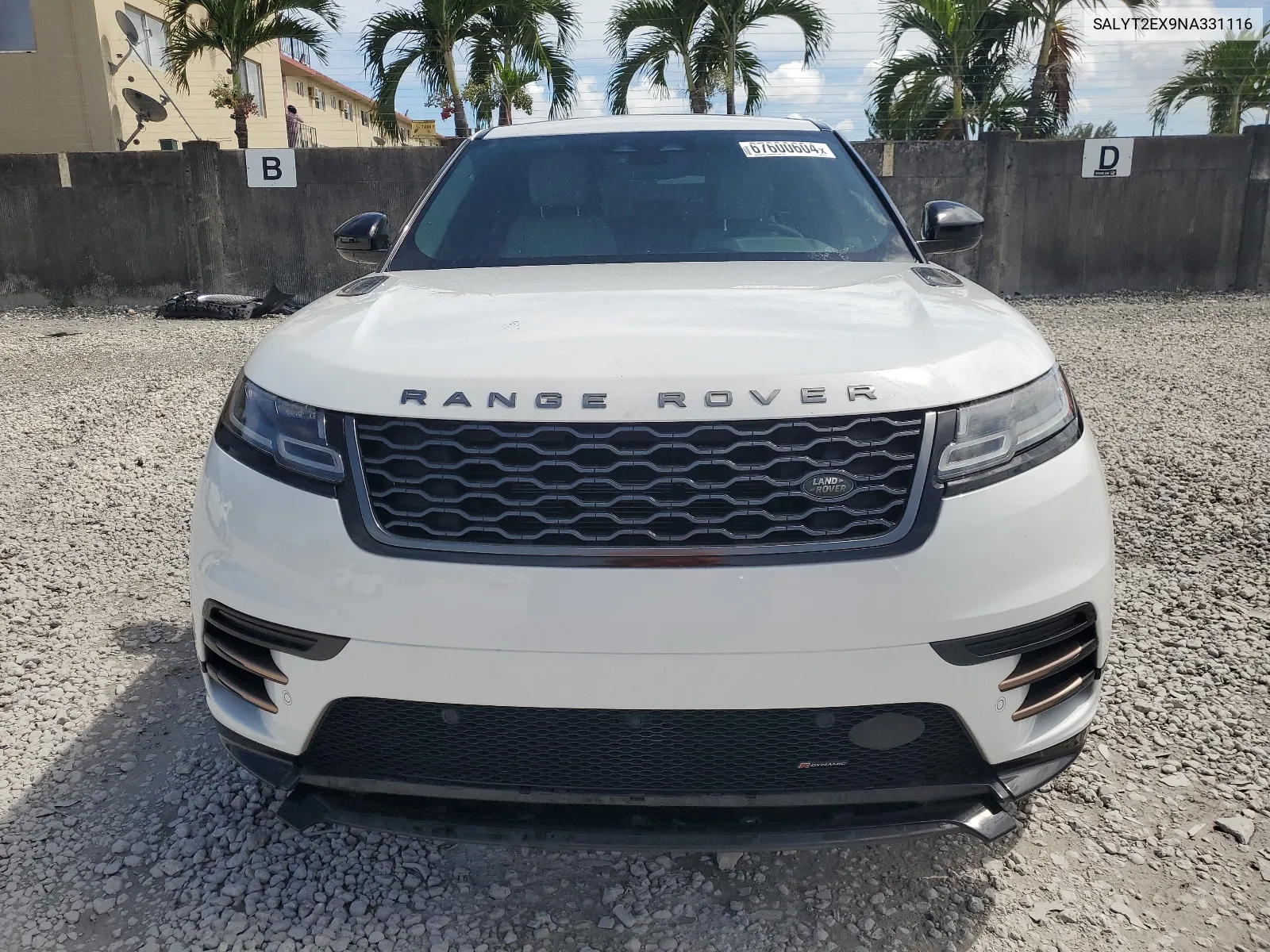 2022 Land Rover Range Rover Velar R-Dynamic S VIN: SALYT2EX9NA331116 Lot: 67600604