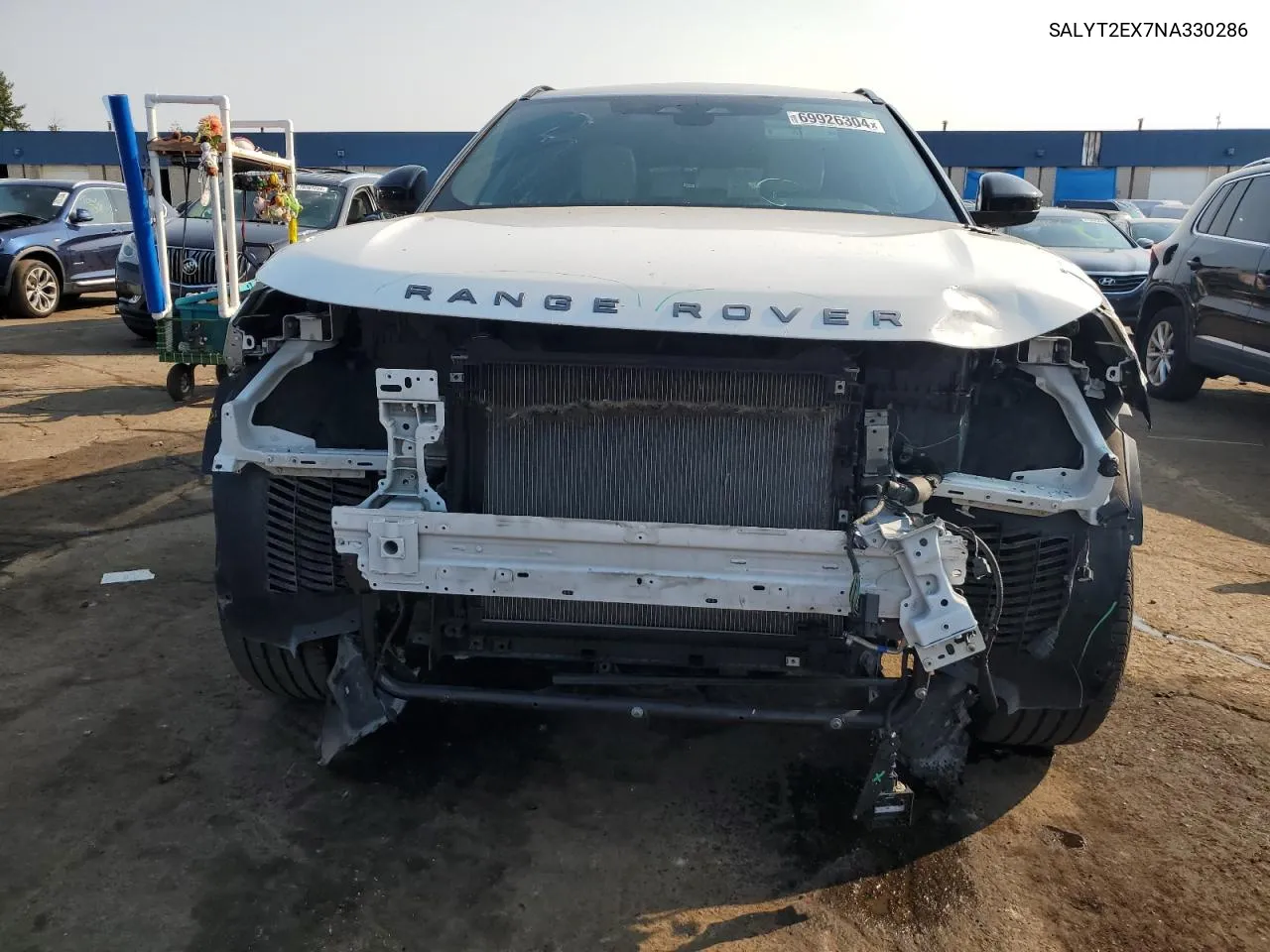 2022 Land Rover Range Rover Velar R-Dynamic S VIN: SALYT2EX7NA330286 Lot: 69926304