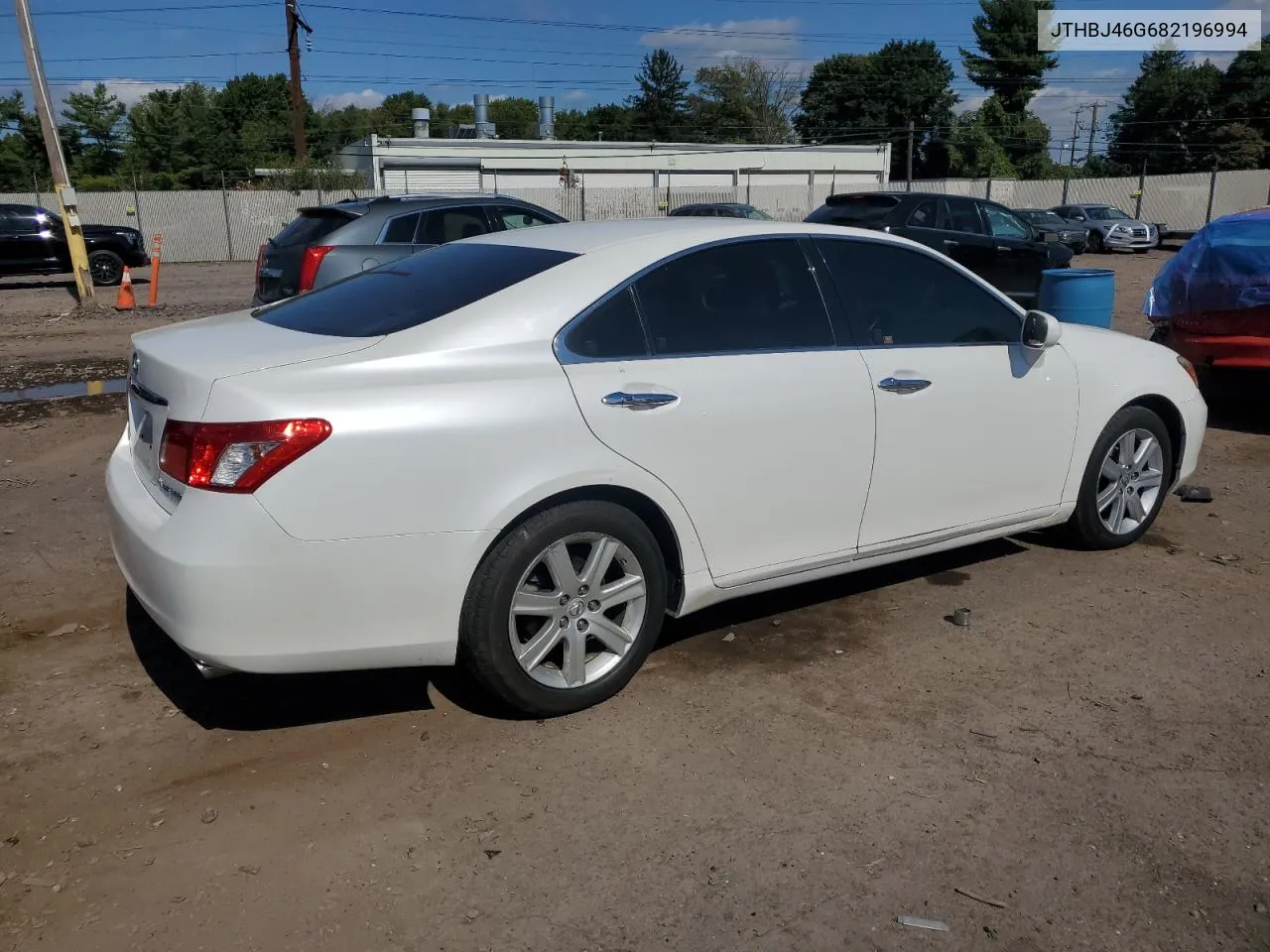 2008 Lexus Es 350 VIN: JTHBJ46G682196994 Lot: 70773694